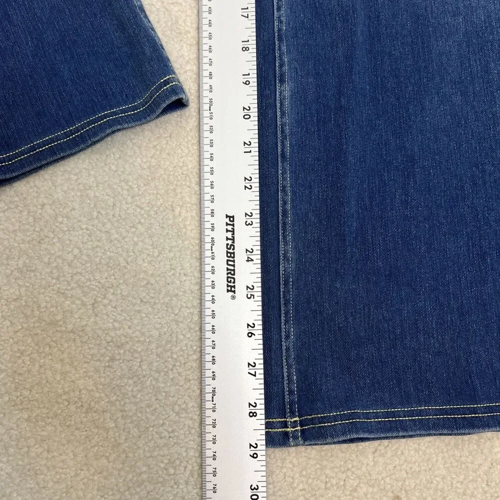 Halara Women’s L Wide Leg High Rise Pull On Elastic Waistband Denim Jeans/Pants